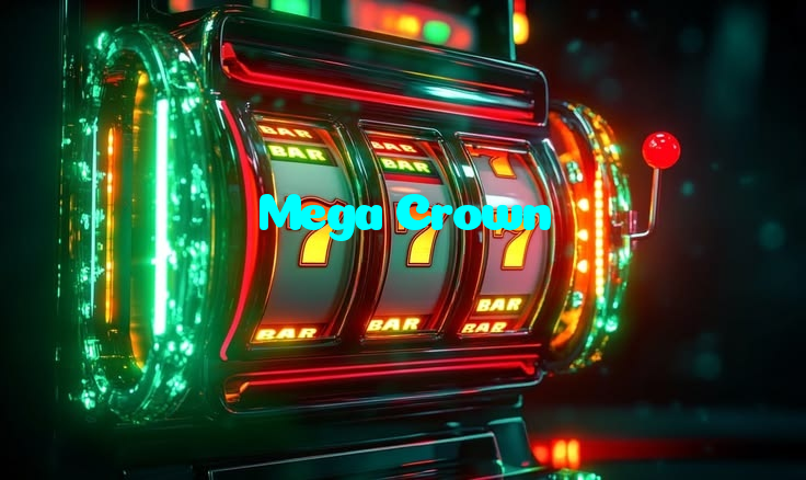 Mega Crown casino presented on mobile device in Pakistan with slots and live games